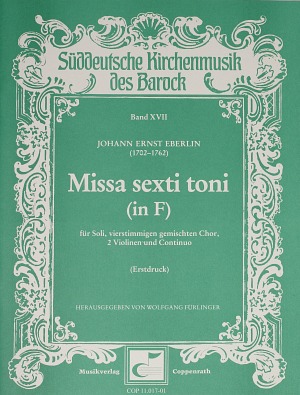 Missa sexti toni Dirigierpartitur, entspricht / equal to COP 11.017-01
