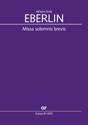 Missa solemnis brevis Dirigierpartitur, Erstausgabe