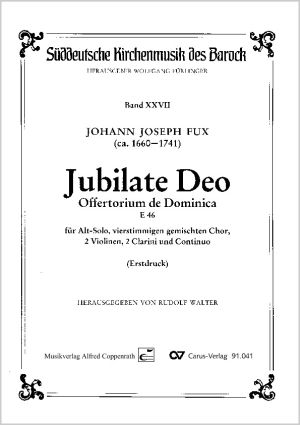 Johann Joseph Fux: Jubilate Deo - Noten | Carus-Verlag