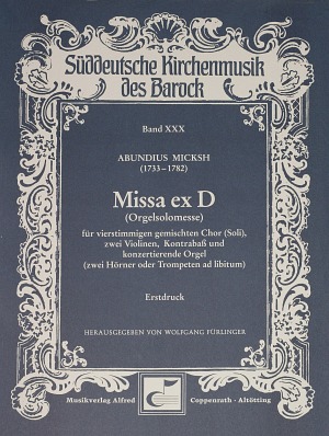Missa ex D Full score