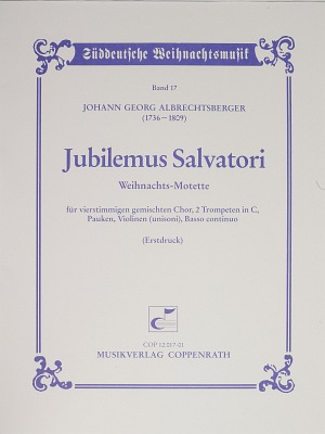 Johann Georg Albrechtsberger: Jubilemus Salvatori - Noten | Carus-Verlag