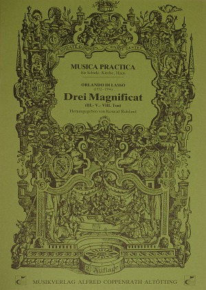 Lasso: Drei Magnificat Partitur