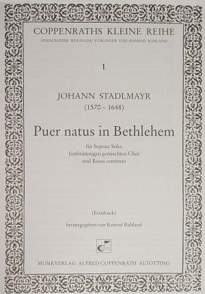 Puer natus in Bethlehem Partitur