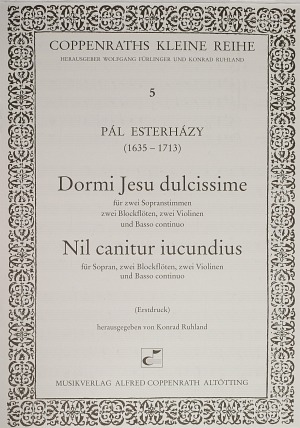 Esterhazy: Dormi Jesu dulcissime + Nil canitur iucundius Partition