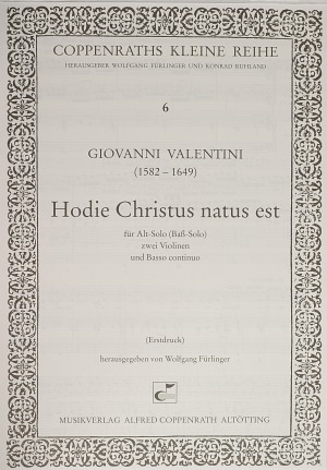 Giovanni Valentini: Hodie Christus natus est - Noten | Carus-Verlag