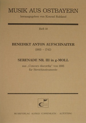 Serenade Nr. III in g-Moll aus: Concors discordia von 1695 Partitur