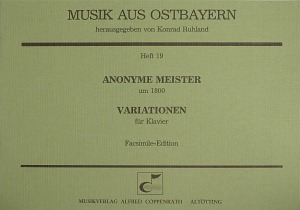 Anonymus: Variationen für Klavier - Noten | Carus-Verlag