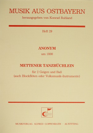 Anonymus: Mettener Tanzbüchlein - Noten | Carus-Verlag