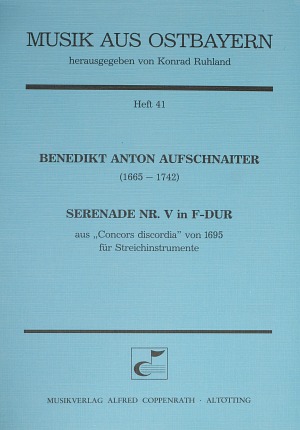 Serenade Nr. V in F-Dur aus: Concors discordia von 1695 Partitur