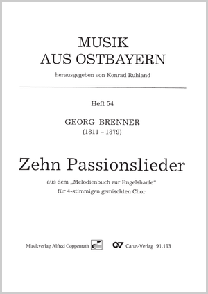 Brenner: Zehn Passionslieder Partitur