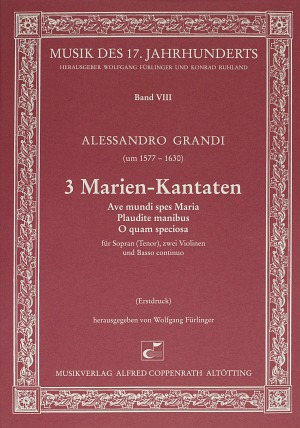 Grandi: 3 Marien-Kantaten Score