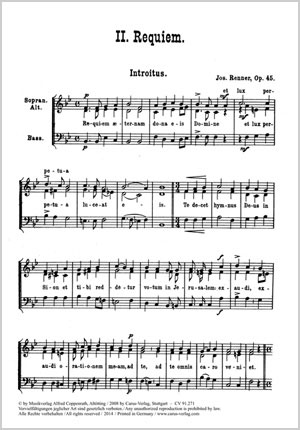 Zweites Requiem Partitur