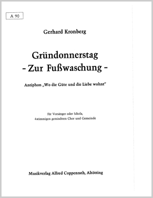 Gerhard Kronberg: Gründonnerstag - Noten | Carus-Verlag