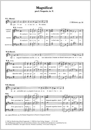 Ignaz Mitterer: Magnificat - Noten | Carus-Verlag