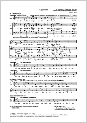 Markus Eham: Magnificat - Noten | Carus-Verlag