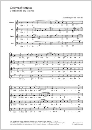 Osternachtsmesse Confitemini und Tractus Partitur