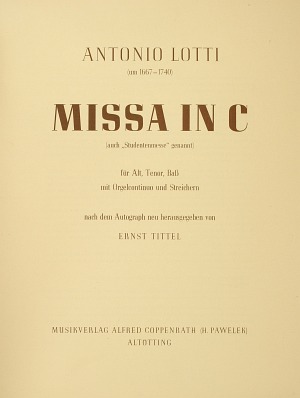 Antonio Lotti: Missa in C