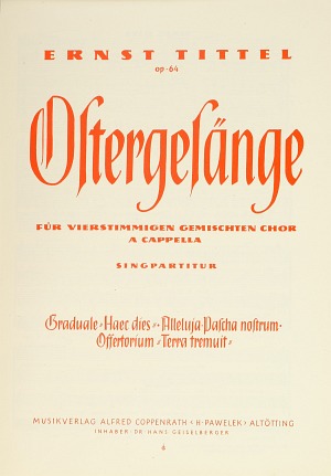 Tittel: Zwei Ostergesänge Partition