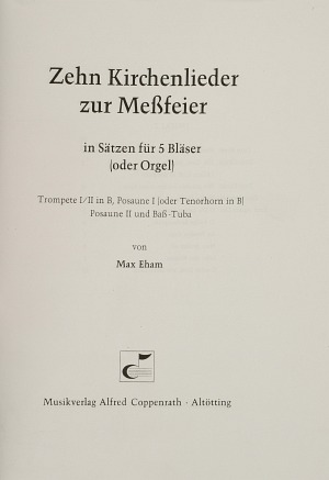 Eham: 10 Kirchenlieder zur Meßfeier - Noten | Carus-Verlag