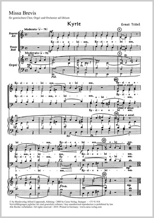 Thumbnail: Ernst Tittel: Missa brevis