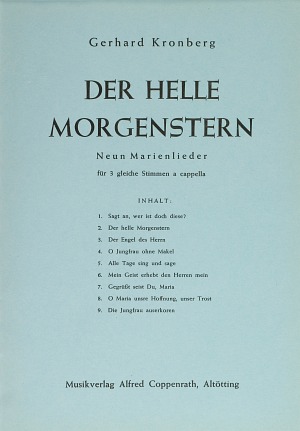 Kronberg: Der helle Morgenstern. Neun Marienlieder - Noten | Carus-Verlag