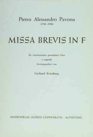 Missa brevis in F Score