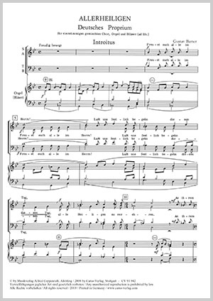 Allerheiligen Deutsches Proprium Full score, without cover