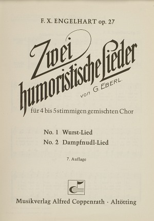 Eberl und Engelhart, 2 humoristische Lieder - Noten | Carus-Verlag