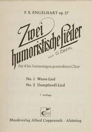 Eberl und Engelhart, 2 humoristische Lieder Partition