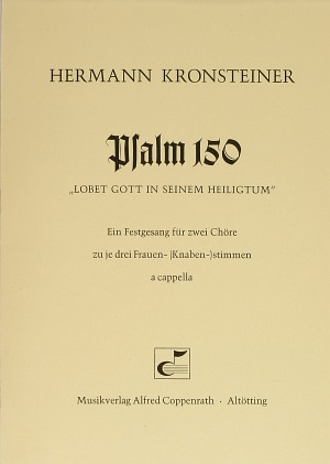Psalm 150 Lobet Gott in seinem Heiligtum Conducteur