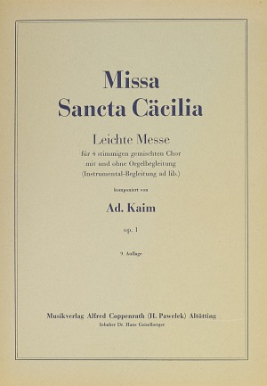 Adolf Kaim: Missa Sancta Cäcilia - Noten | Carus-Verlag