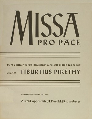 Tibor von Pikéthy: Missa pro pace - Noten | Carus-Verlag