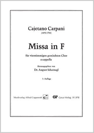 Cajetano Carpani: Missa in F - Noten | Carus-Verlag