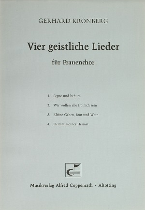 Kronberg: Vier geistliche Lieder (SSA) - Noten | Carus-Verlag