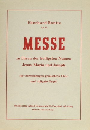 Eberhard Bonitz: Messe - Noten | Carus-Verlag