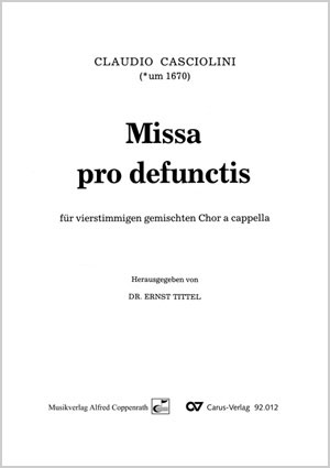 Claudio Casciolini: Missa pro defunctis - Noten | Carus-Verlag