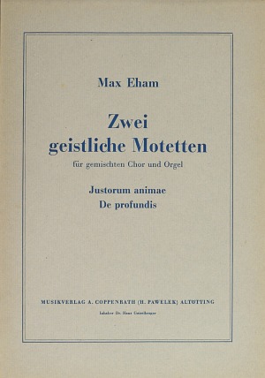 Eham, Zwei geistliche Motetten - Noten | Carus-Verlag