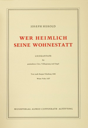 Wer heimlich seine Wohnestatt Dirigierpartitur
