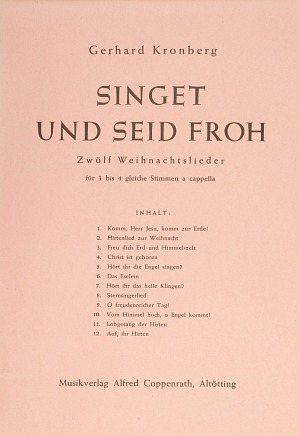 Thumbnail: Gerhard Kronberg: Singet und seid froh / 12 Weihnachstlieder
