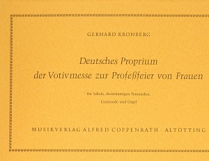 Deutsches Proprium der Votivmesse zur Professfeier von Frauen Partition