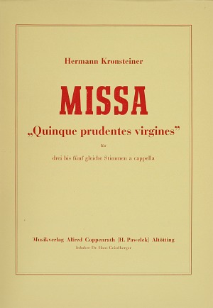 Missa Quinque prudentes virgines Partition