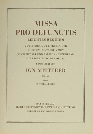 Thumbnail: Ignaz Mitterer: Missa pro defunctis