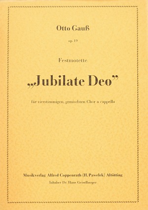 Otto Gauß: Jubilate Deo - Noten | Carus-Verlag