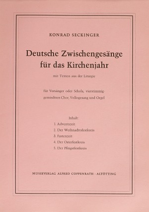 Seckinger, Deutsche Zwischengesänge für das Kirchenjahr - Noten | Carus-Verlag