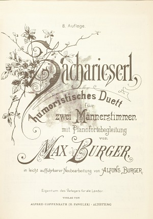 Max Burger / Alfons Burger (arr.): Zacharieserl - Noten | Carus-Verlag