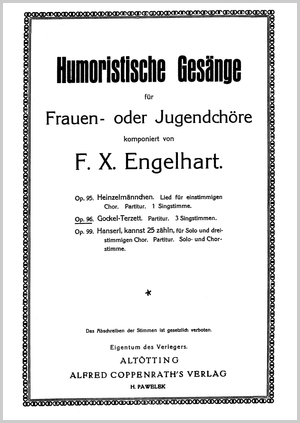 Thumbnail: Franz Xaver Engelhart: Gockel-Terzett