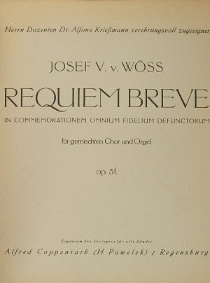 Thumbnail: Josef Venantius von Wöß: Requiem breve