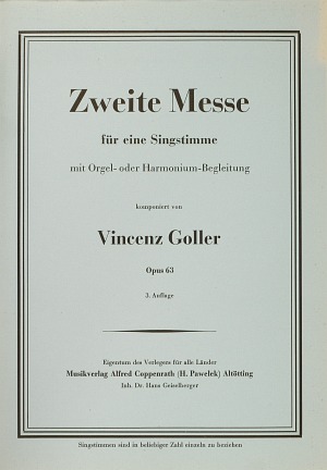 Vincenz Goller: Zweite Messe - Noten | Carus-Verlag