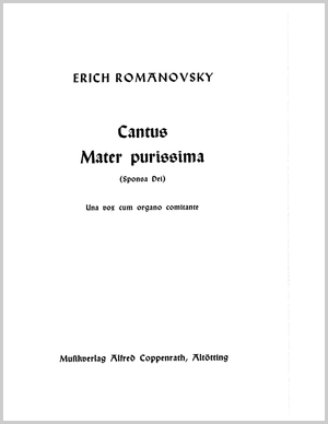 Erich Romanovsky: Mater purissima - Noten | Carus-Verlag