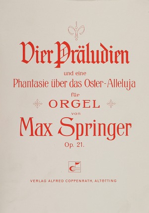 Springer: Vier Präludien für Orgel Partition